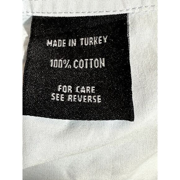 BMW LIFESTYLE Men's Short Sleeve Button Down Cotton Shirt Pale Blue Size 2XL/XXL - Picture 10 of 11